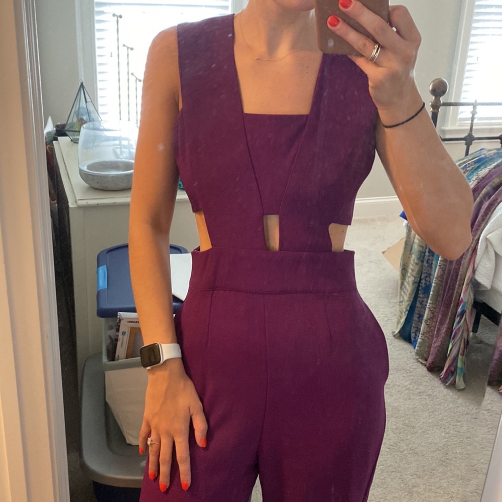REVOLVE Purple Cutout Jumpsuit